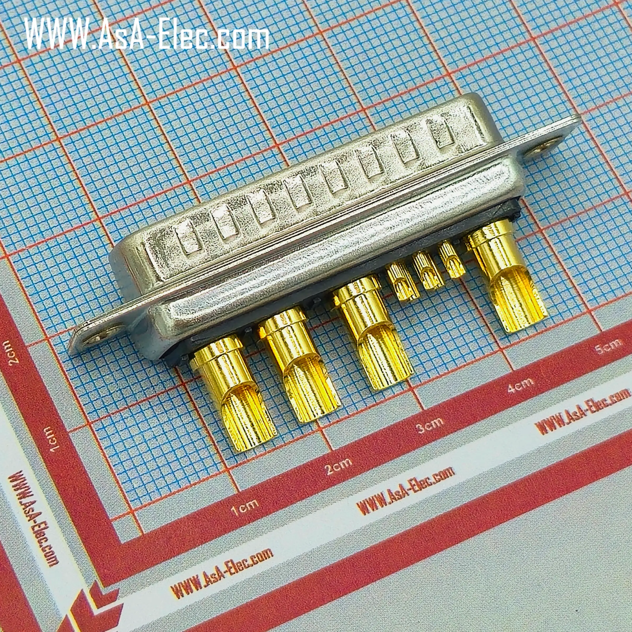 POWER D-SUB 9W4 SOLDER CUP-MALE 